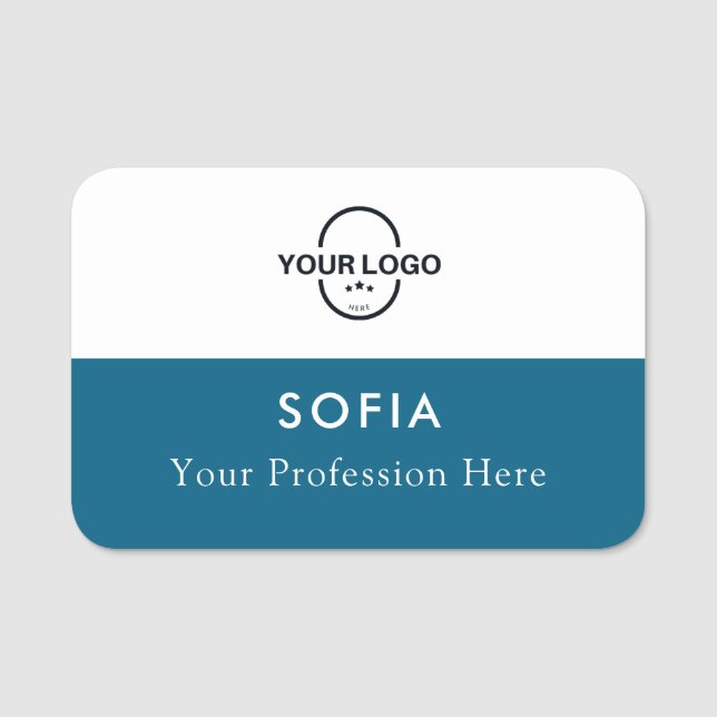 Employee Name Tag Custom Logo Magnetic Plastic (Front)
