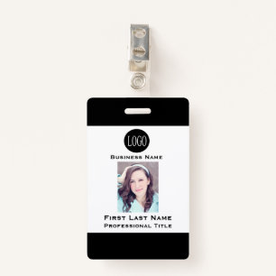 Employee Name Tag ID Card Badges Badge - Black