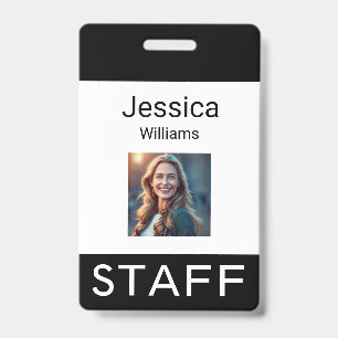 Employee name tags, personal company logos, person badge