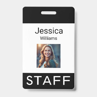 Employee name tags, personal company logos, person badge