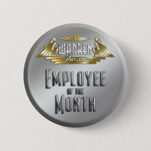 Employee of the Month 2 Inch Round Button (Front)