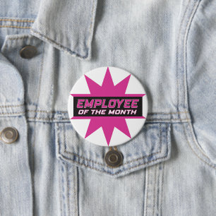 Employee of the Month 3 Inch Round Button