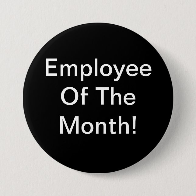 Employee Of The Month 3 Inch Round Button (Front)