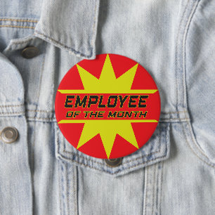 Employee of the Month 4 Inch Round Button