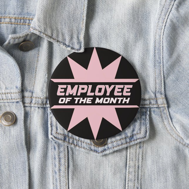 Employee of the Month 4 Inch Round Button (In Situ)