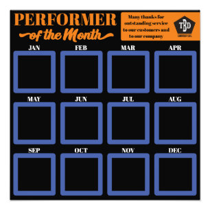 Employee of the month 4x4 photos office display photo print