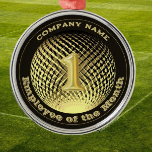 Employee of the Month Company medal Metal Ornament