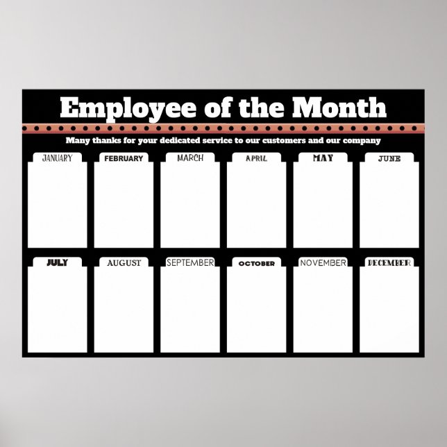 employee of the month display for 4x6 photos poster (Front)