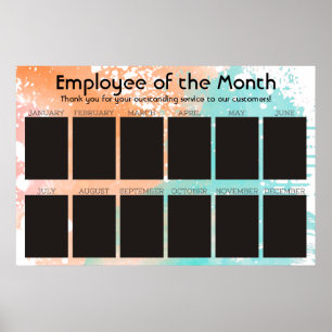 employee of the month display for 4x6 photos poster