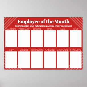 employee of the month display for 4x6 photos poster