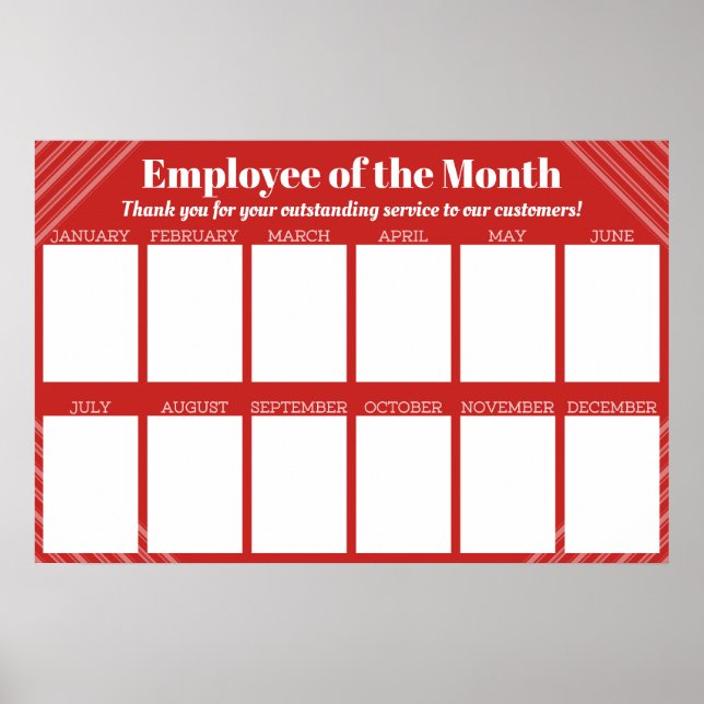 employee of the month display for 4x6 photos poster (Front)