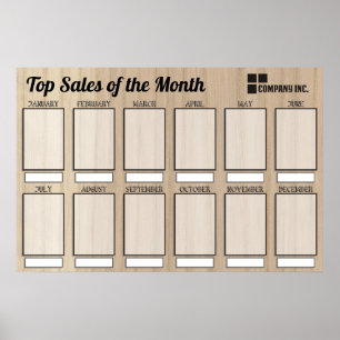 employee of the month display for 4x6 photos poster