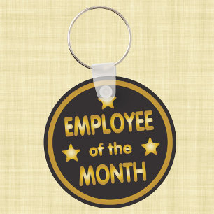 Employee of the Month Gold Keychain