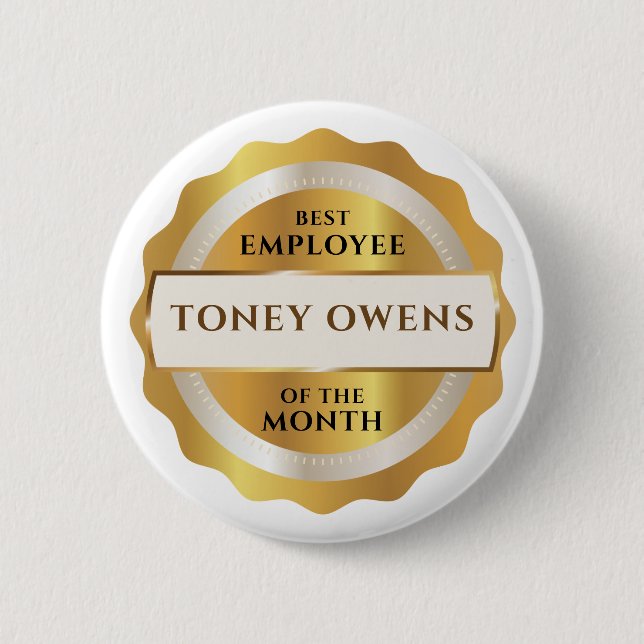 Employee of the Month Gold Stars Button (Front)