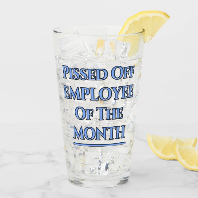 Employee Of The Month Humour Glass (Back Ice)