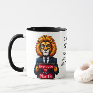 Employee Of The Month Lion Neon Colours Mug