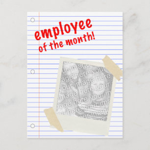 employee of the month postcard