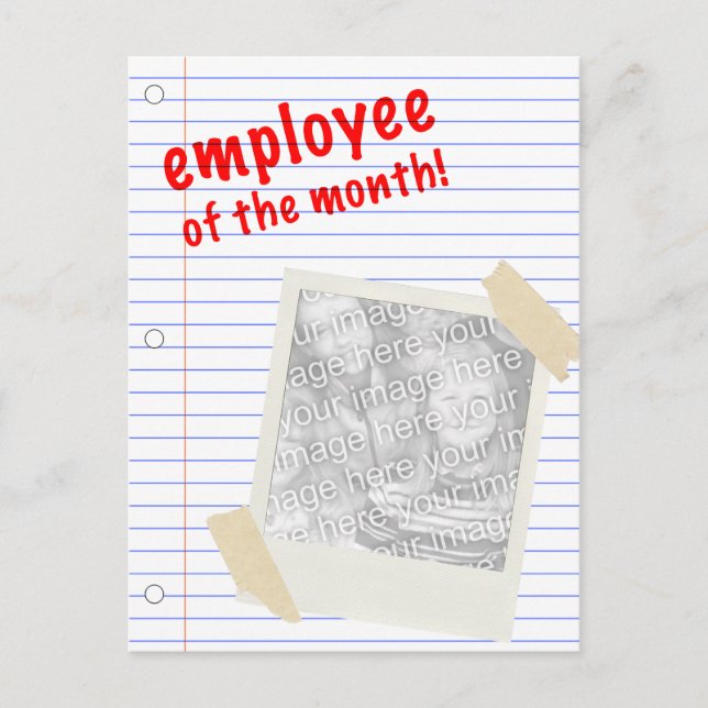 employee of the month postcard (Front)