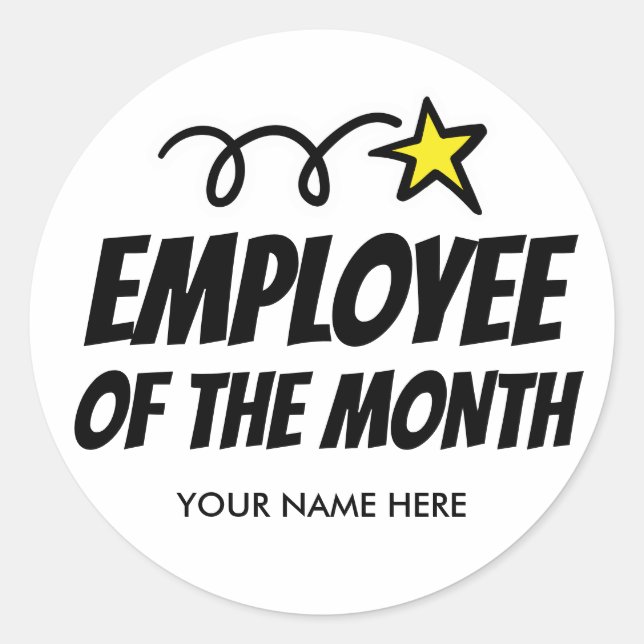 Employee of the month stickers (Front)