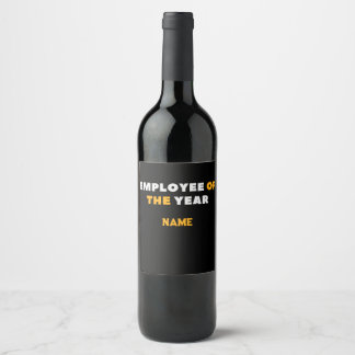 Employee of the year wine label