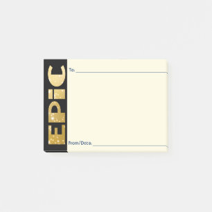 Employee peer recognition kudos customized post-it notes