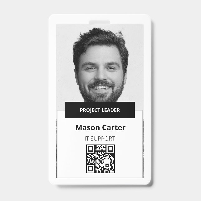 Employee Photo Access Identity Design Badge (Front)