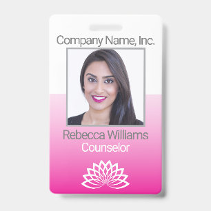 Employee Photo Badge - Pink
