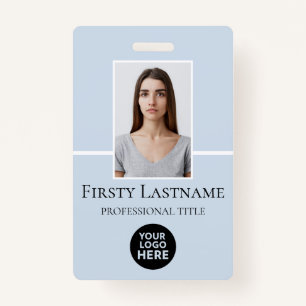 Employee - Photo, Bar Code, Logo, Name  Badge