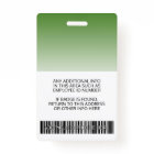 Employee - Photo, Bar Code, Logo, Name Gradient