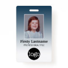 Employee - Photo, Bar Code, Logo, Name Gradient