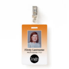 Employee - Photo, Bar Code, Logo, Name Gradient