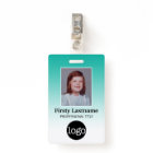 Employee - Photo, Bar Code, Logo, Name Gradient