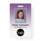 Employee - Photo, Bar Code, Logo, Name Gradient