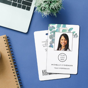 Employee Photo BarCode Logo Botanical Name  Badge