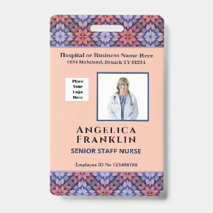 Employee Photo Business Hospital Logo Name ID Card Badge