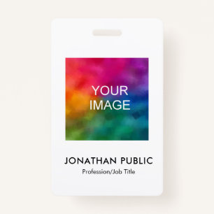 Employee Photo Company Logo Here Name And Title Badge