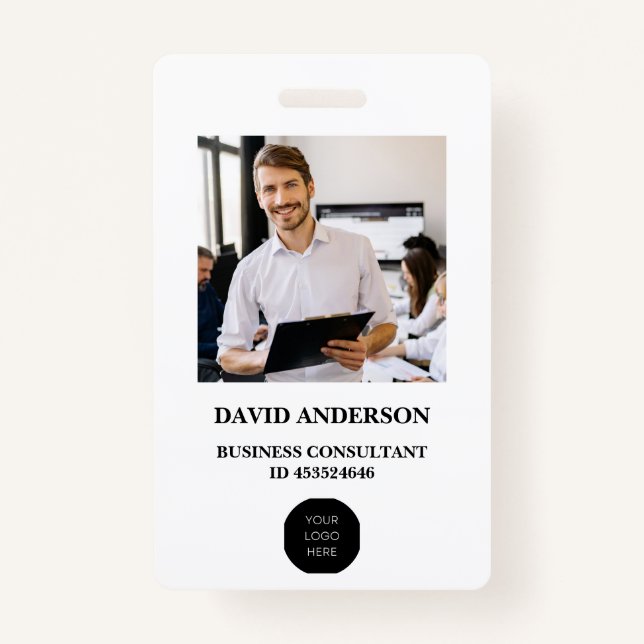  Employee Photo ID Company Security Badge (Front)