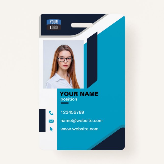 Employee Photo ID Company Security Badge (Front)