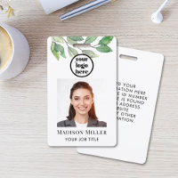 Employee Photo ID Company Security Botanical Badge