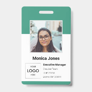Employee Photo ID Green Badge