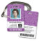 Employee Photo ID - modern mandala, logo, bar code