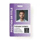 Employee Photo ID - modern tribal, logo bar code