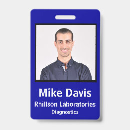 Employee Photo ID with custom details Badge