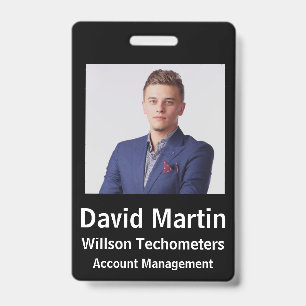 Employee Photo ID with custom details Badge