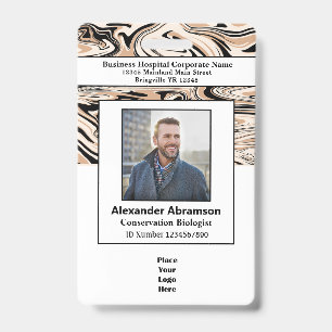 Employee Photo Logo Bar Code ID Card Personalize Badge