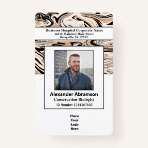 Employee Photo Logo Bar Code ID Card Personalize Badge