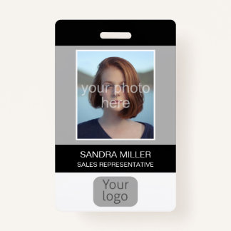 Employee Photo, Logo, Bar Code, Name, Badge