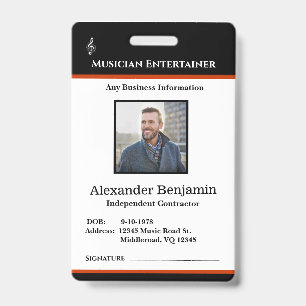Employee Photo Logo Name ID Custom Badge