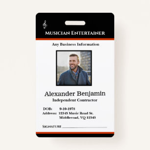 Employee Photo Logo Name ID Custom Badge