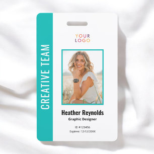 Employee Photo Logo Turquoise Badge